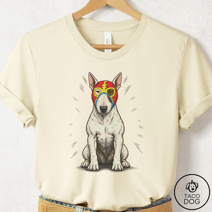 Bull Terrier Luchador 2 T-Shirt Natural Taco-Dog