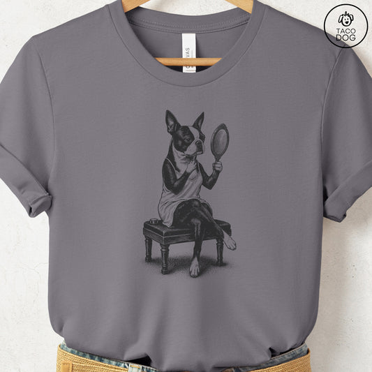 Boston Terrier Makeup T-Shirt Storm S Taco-Dog