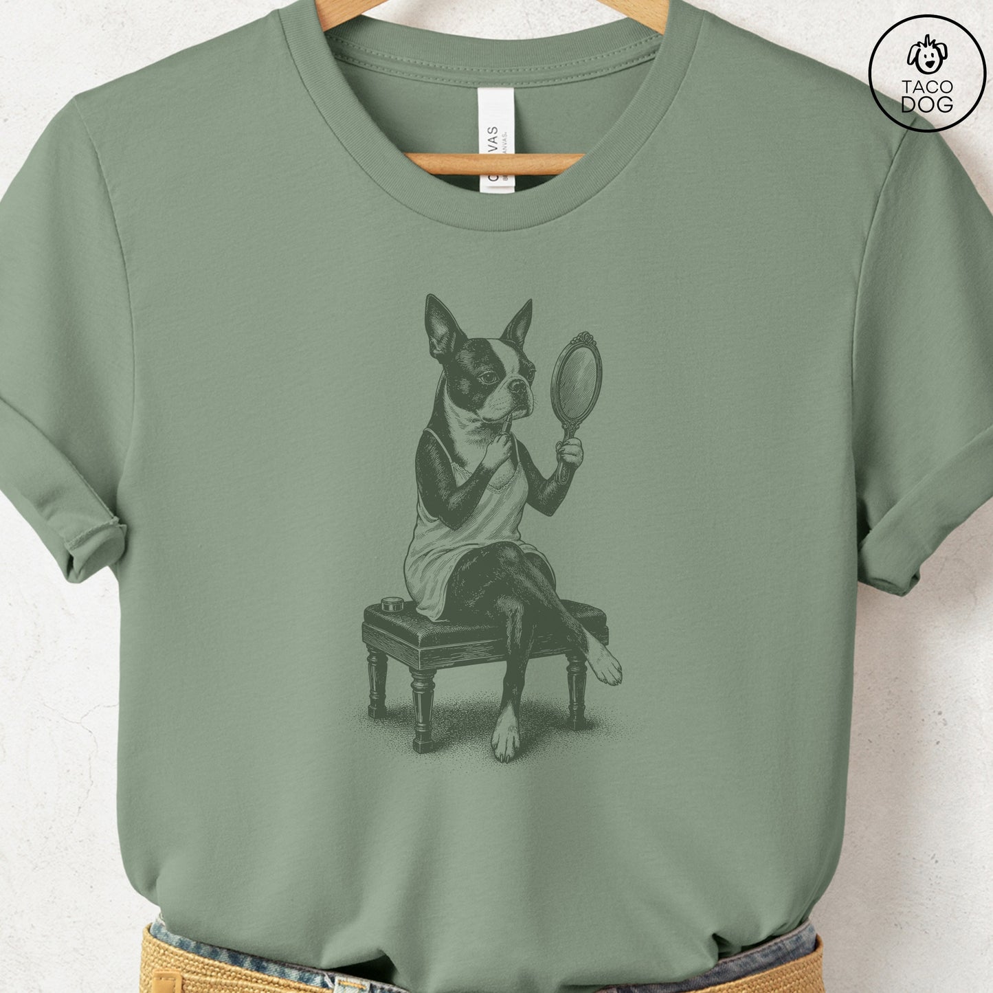 Boston Terrier Makeup T-Shirt