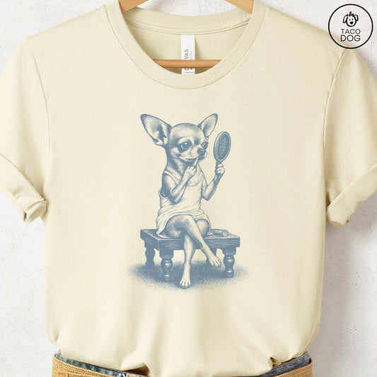 Chihuahua Makeup T-Shirt Natural S Taco-Dog