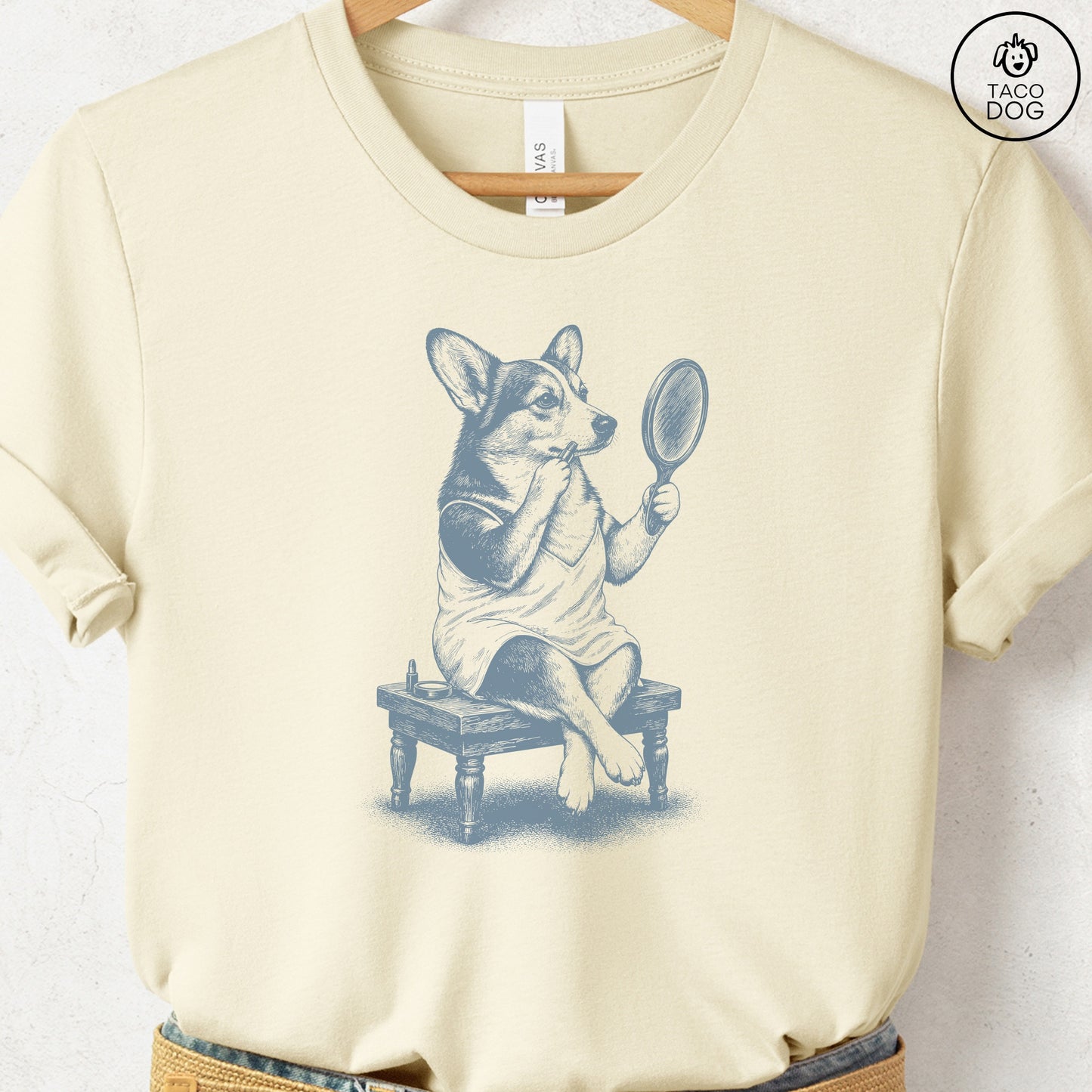 Corgi Makeup T-Shirt