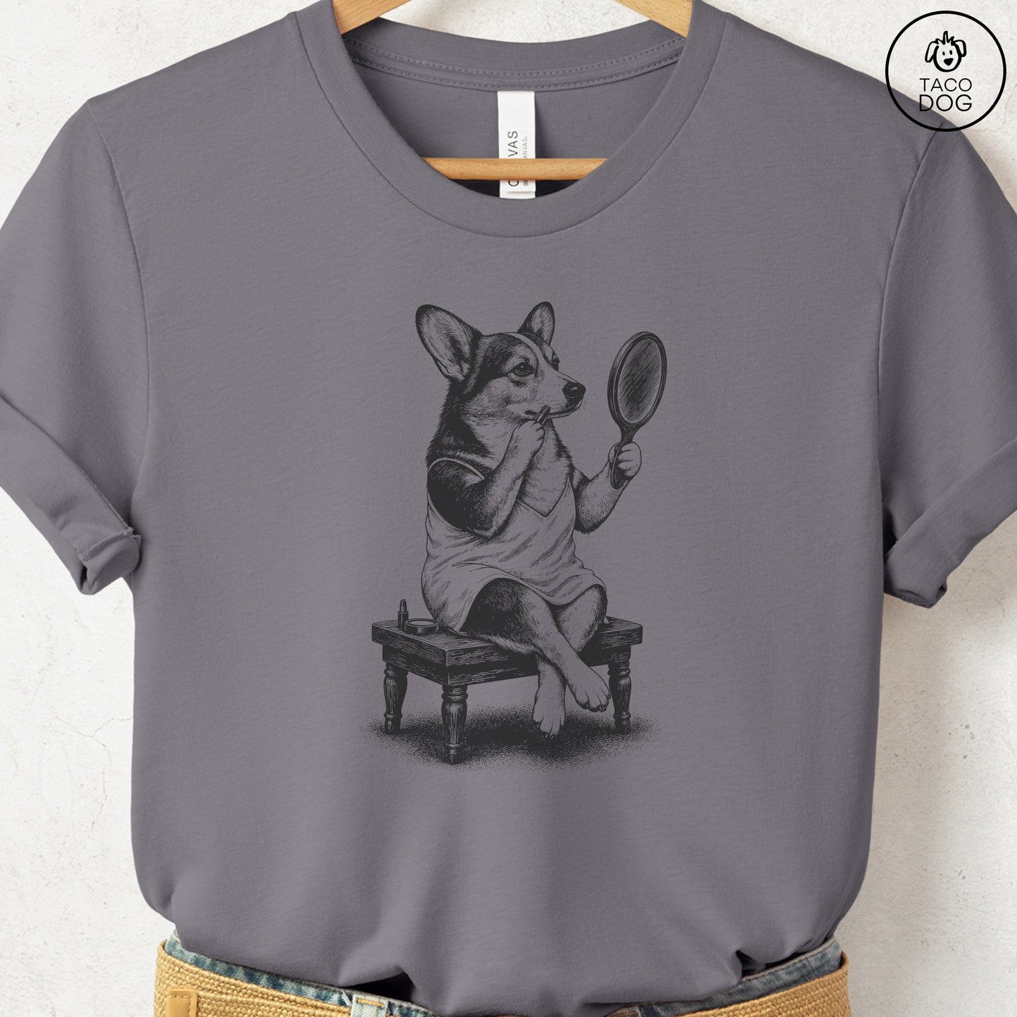 Corgi Makeup T-Shirt