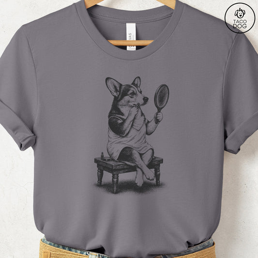 Corgi Makeup T-Shirt Storm S Taco-Dog