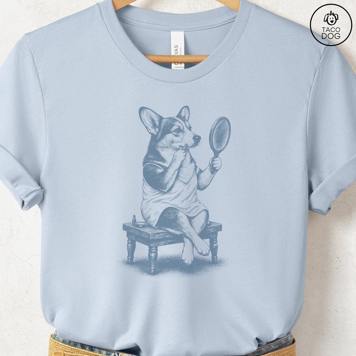 Corgi Makeup T-Shirt