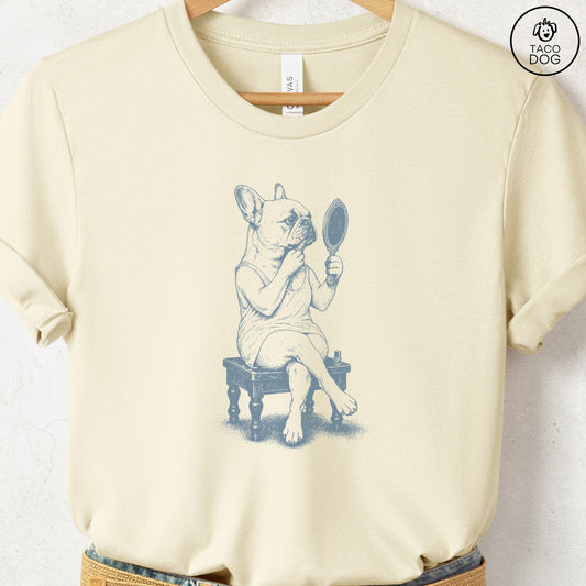 French Bulldog Frenchie Makeup T-Shirt Natural S Taco-Dog