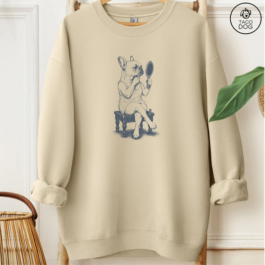 French Bulldog Frenchie Makeup Sweatshirt Sand M Taco-Dog