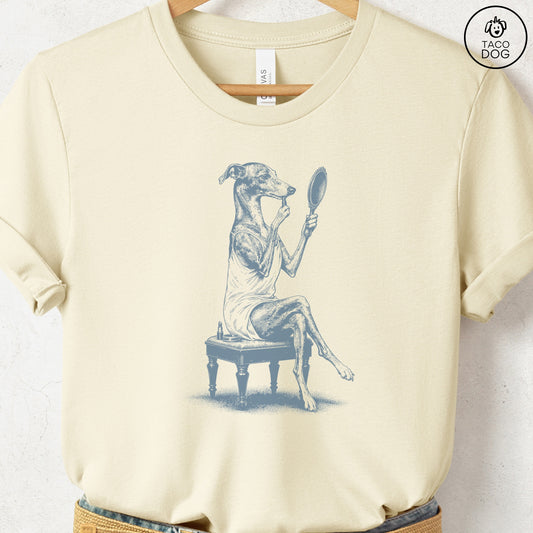 Italian Greyhound Whippet Makeup T-Shirt Taco-Dog