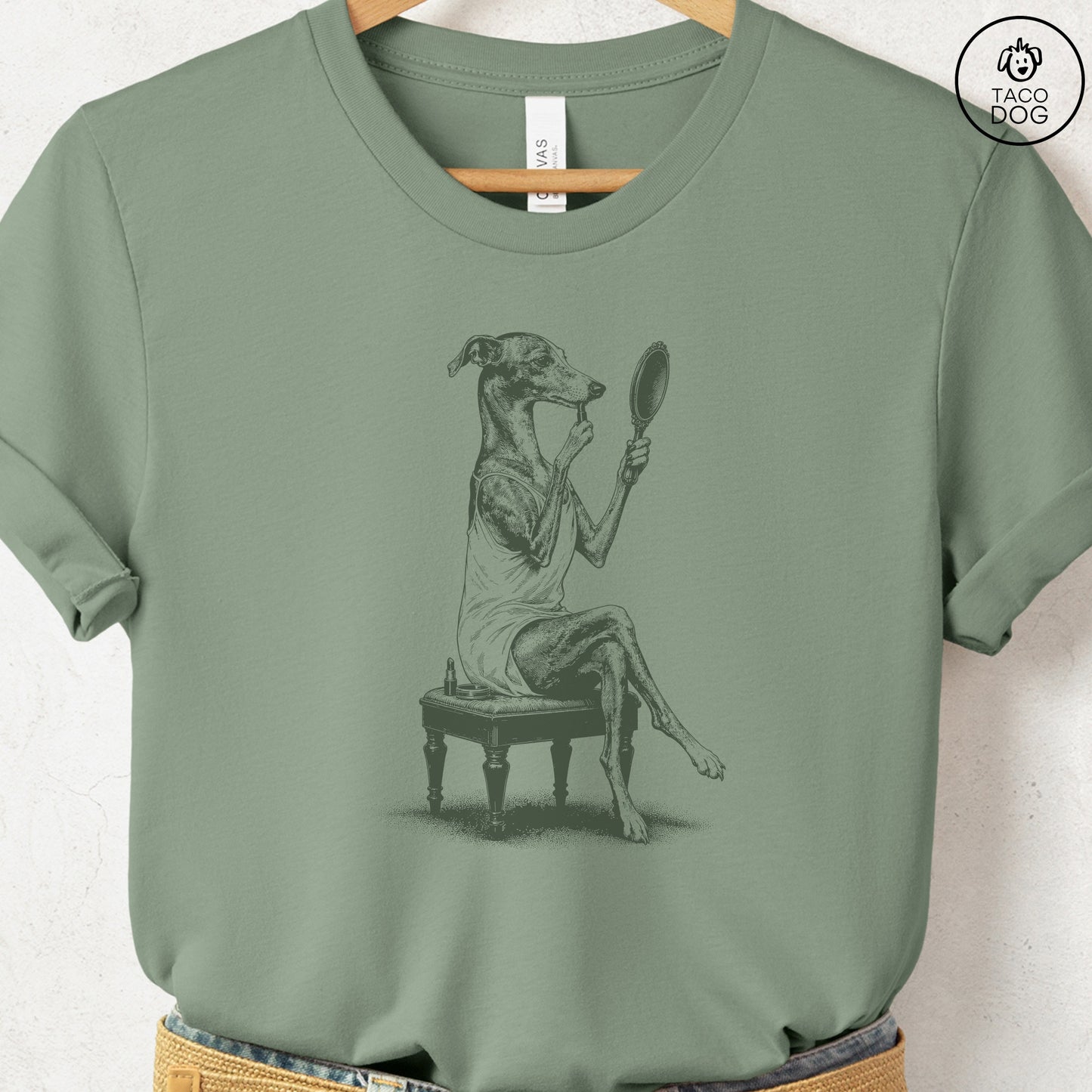 Italian Greyhound Whippet Makeup T-Shirt