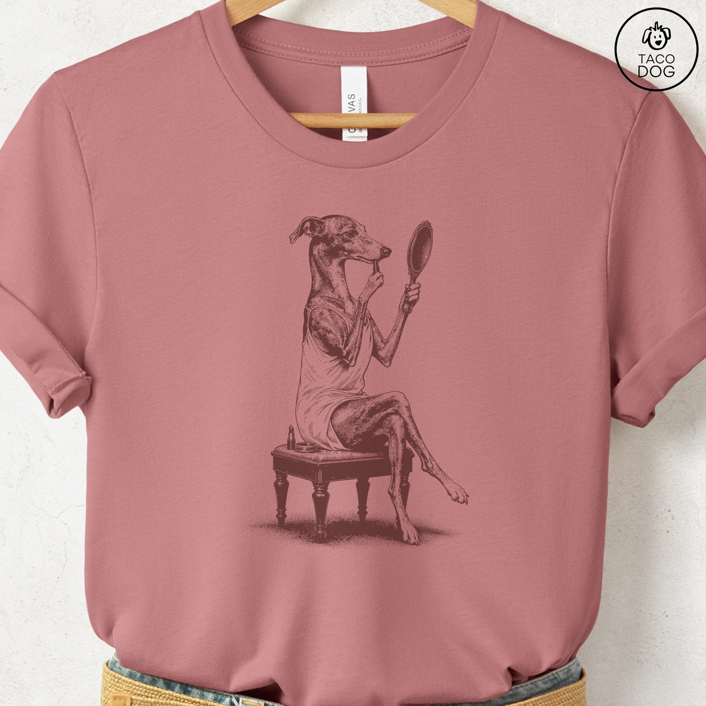 Italian Greyhound Whippet Makeup T-Shirt