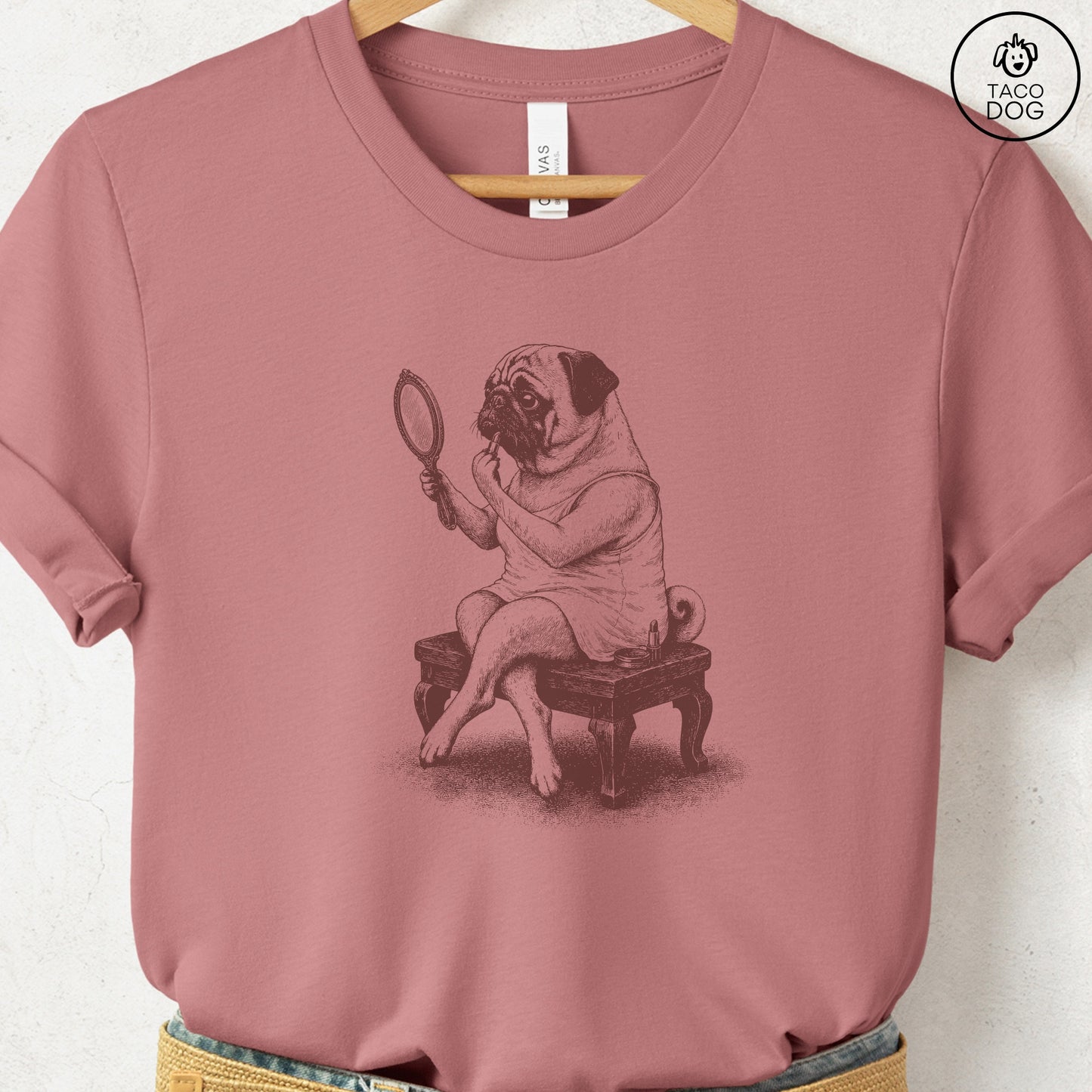 Pug Makeup T-Shirt
