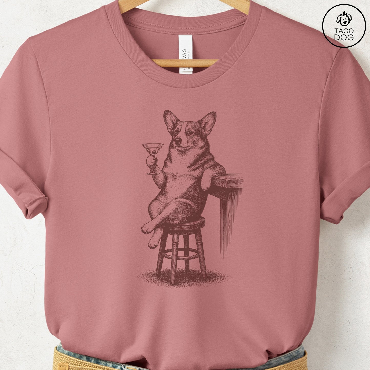 Corgi Martini T-Shirt