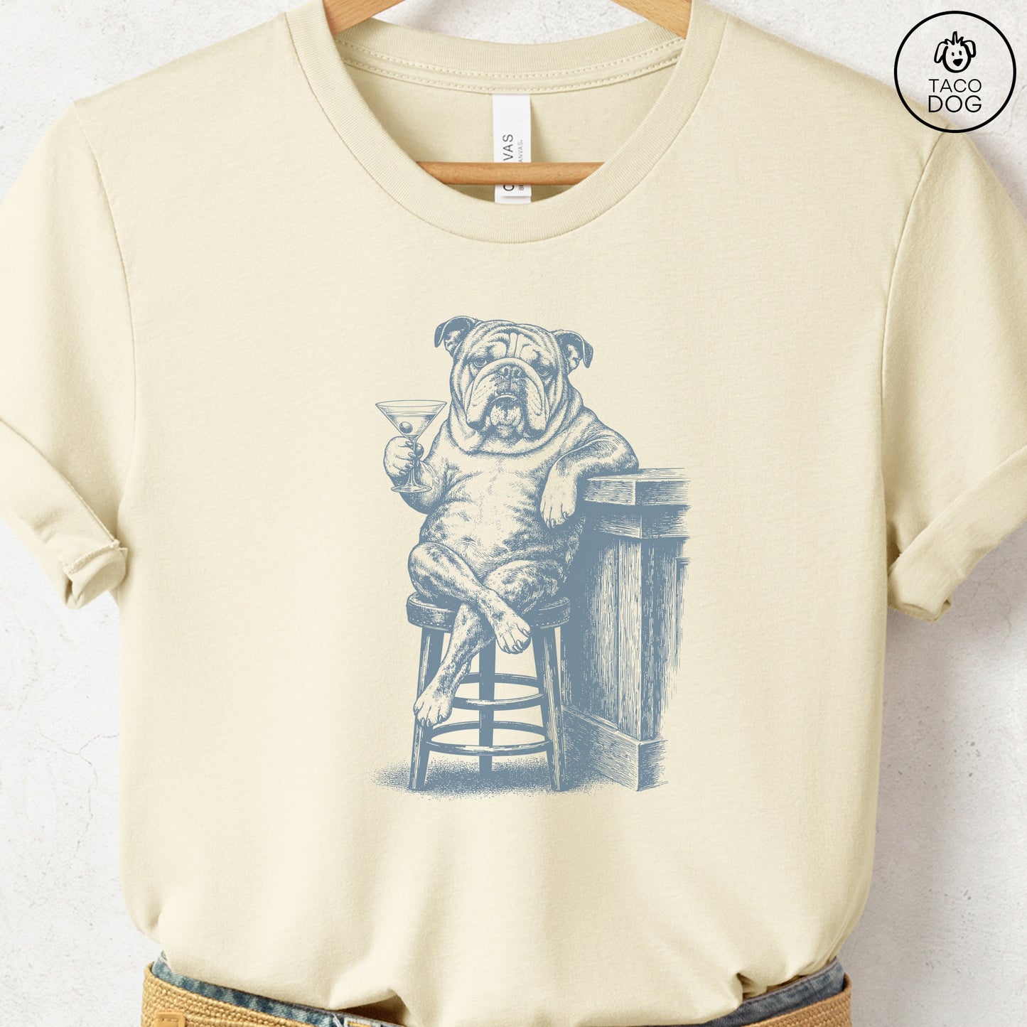 English Bulldog Martini T-Shirt