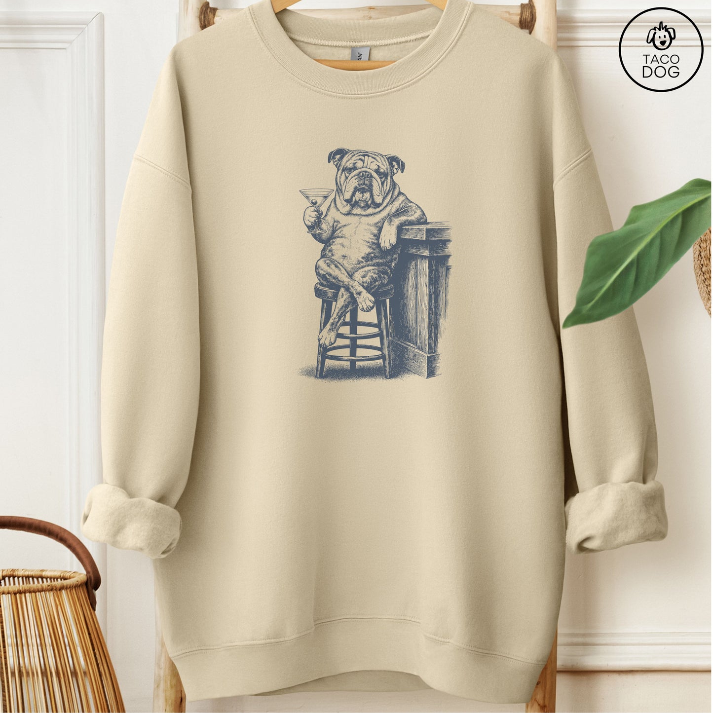 English Bulldog Martini Sweatshirt