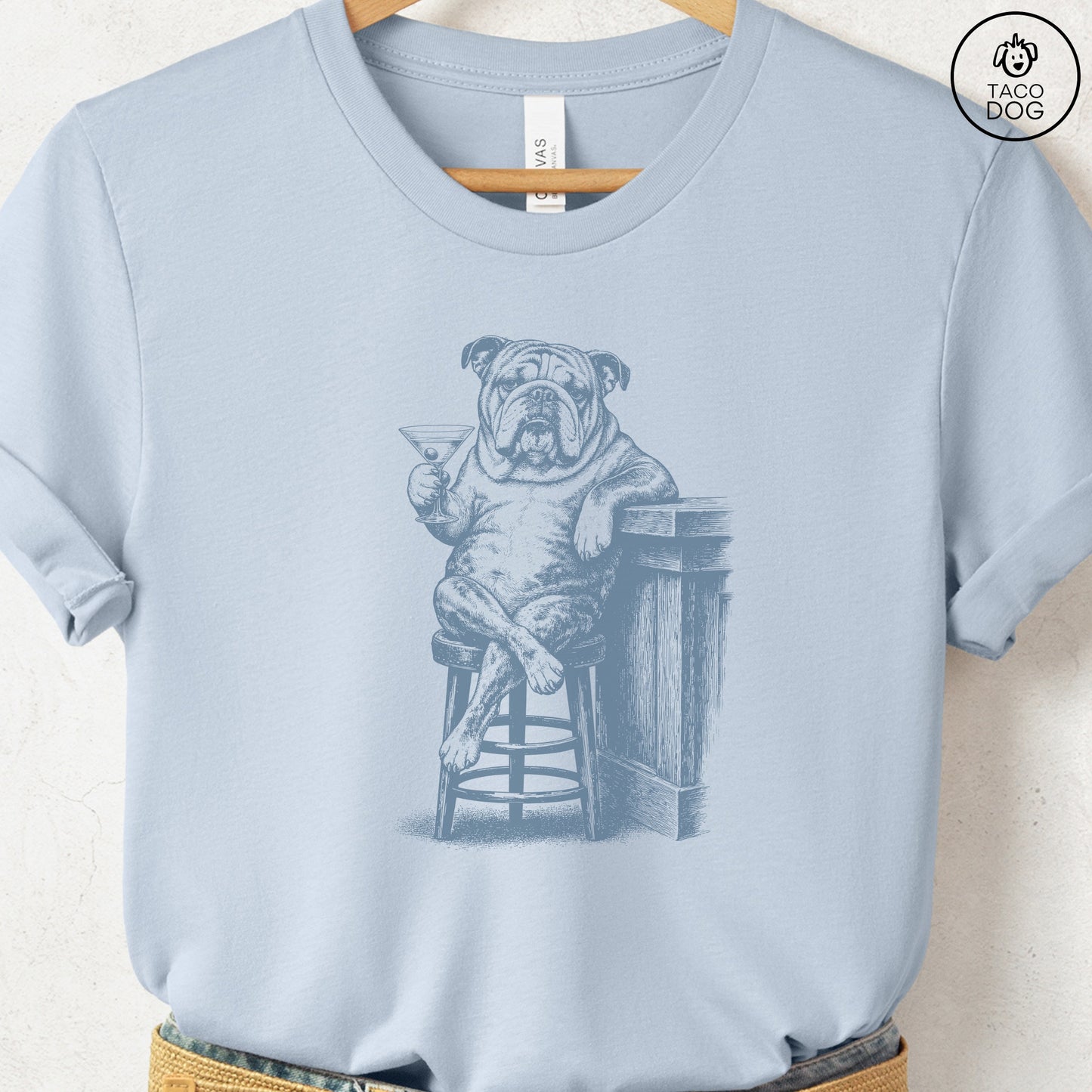 English Bulldog Martini T-Shirt