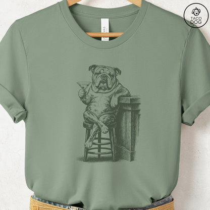 English Bulldog Martini T-Shirt