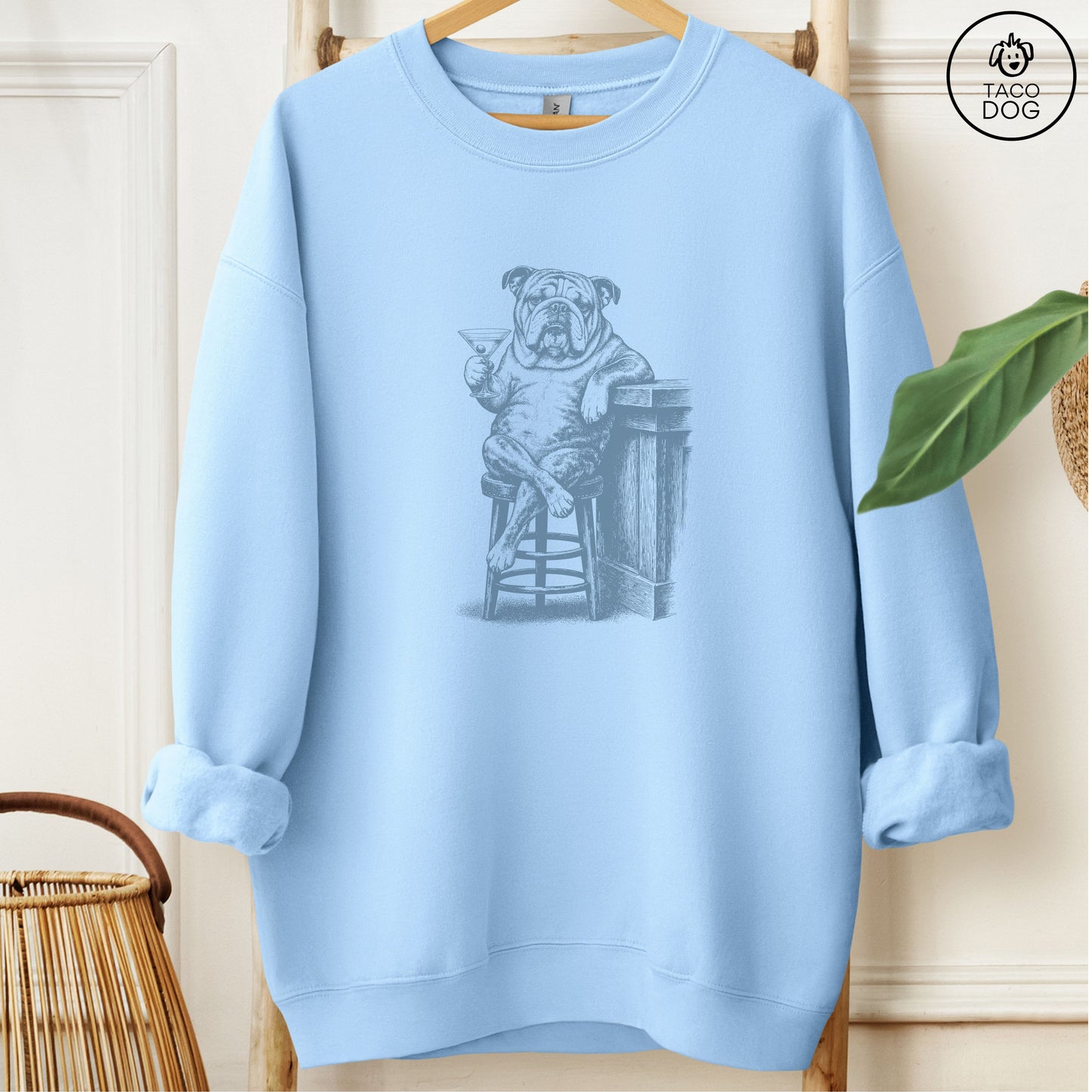 English Bulldog Martini Sweatshirt