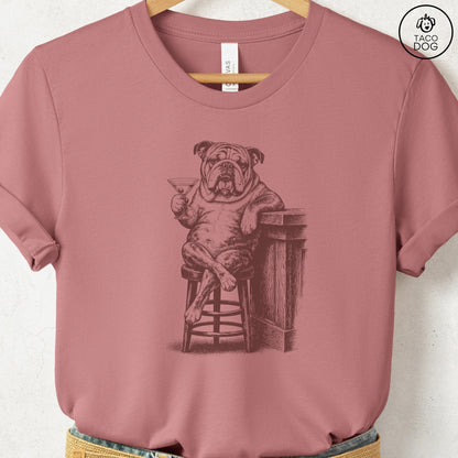 English Bulldog Martini T-Shirt