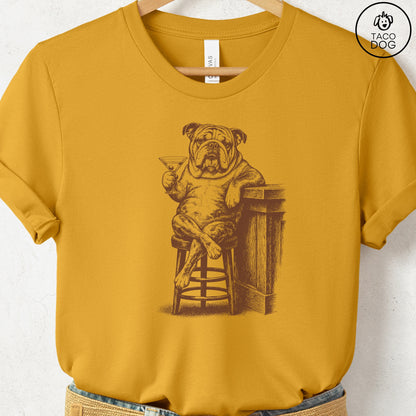English Bulldog Martini T-Shirt