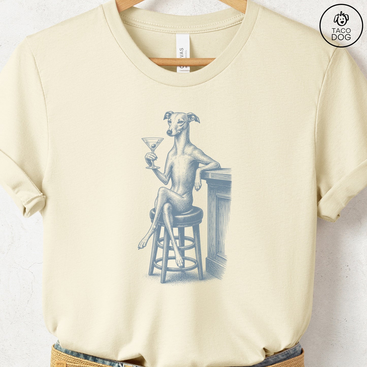 Italian Greyhound Whippet Martini T-Shirt