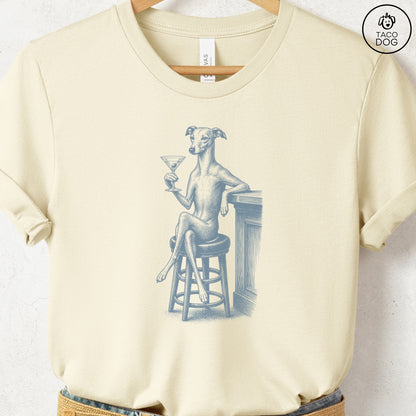 Italian Greyhound Whippet Martini T-Shirt