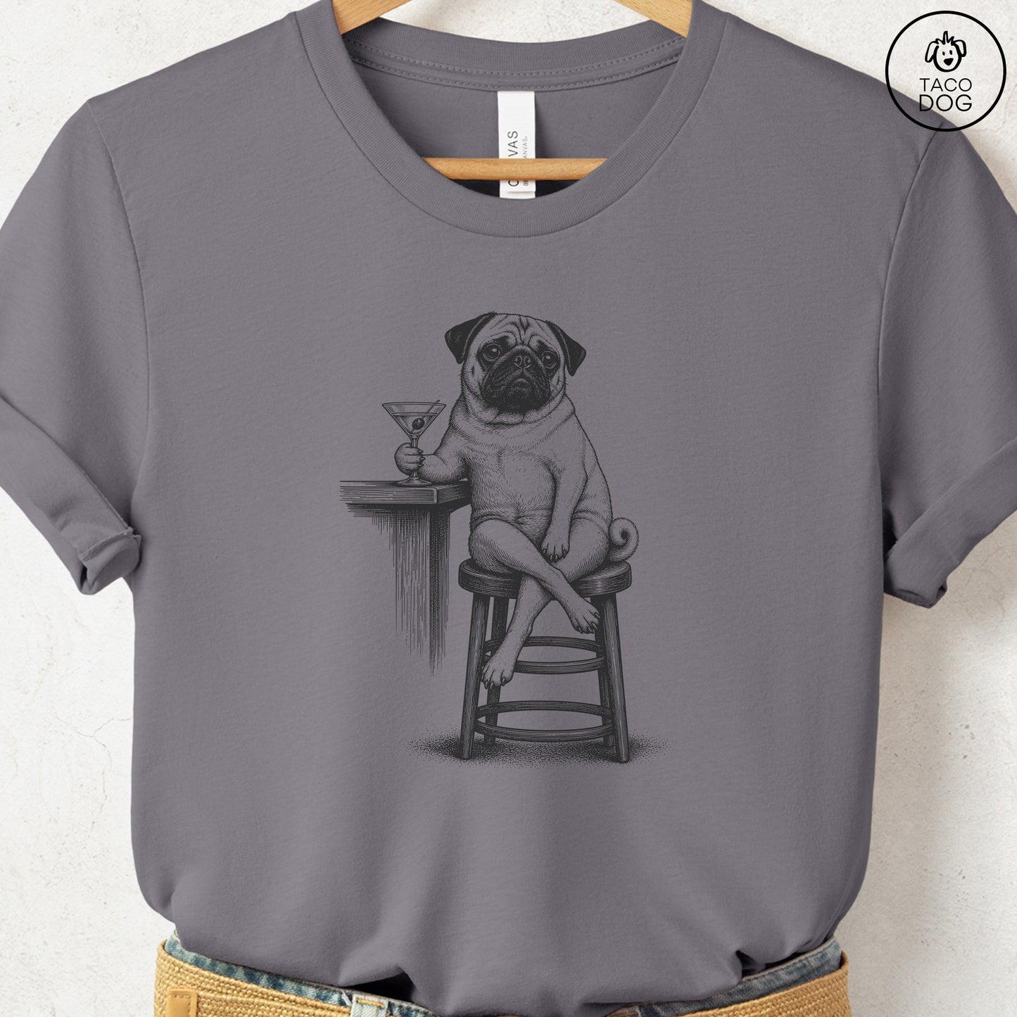 Pug Martini T-Shirt