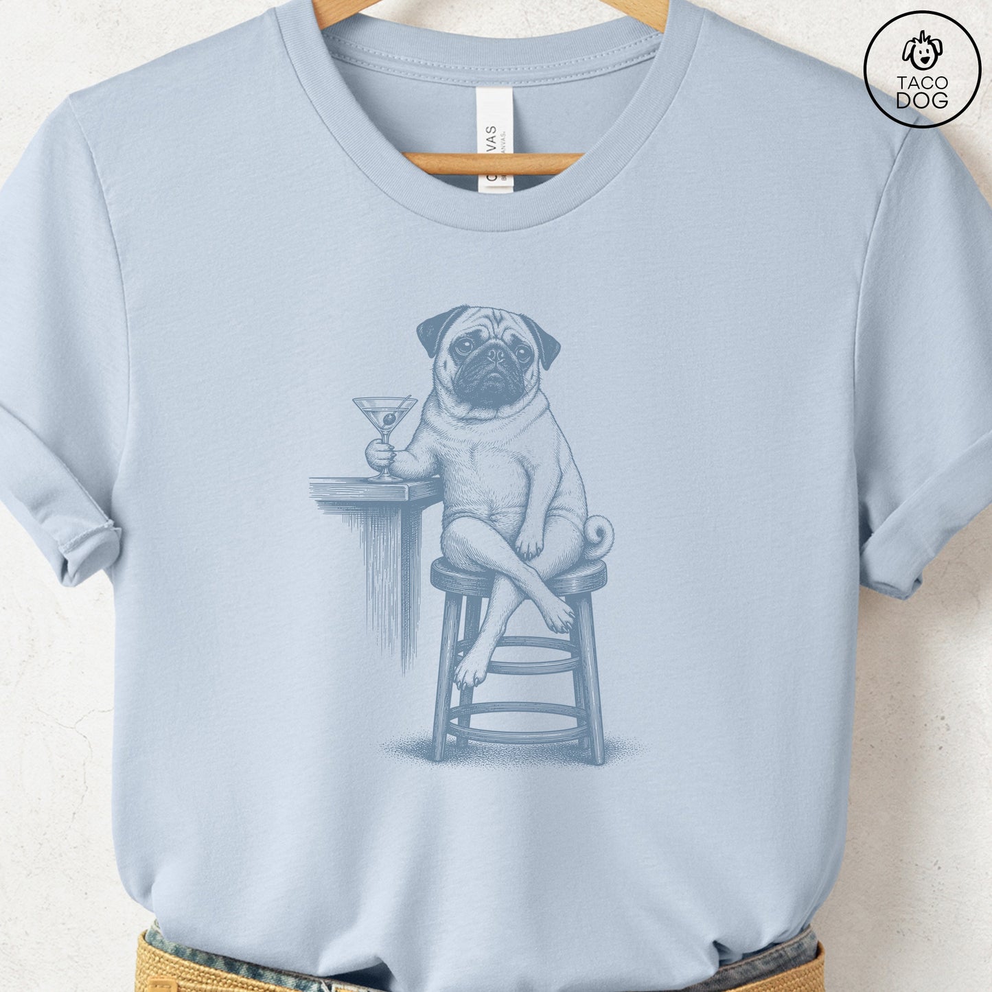Pug Martini T-Shirt