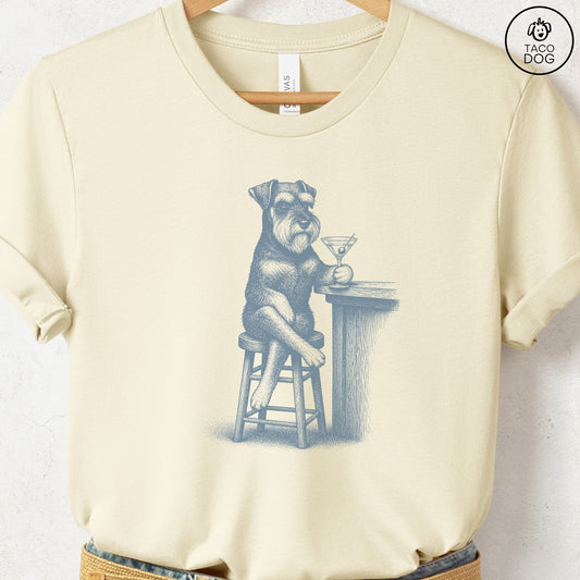 Schnauzer Martini T-Shirt Natural S Taco-Dog