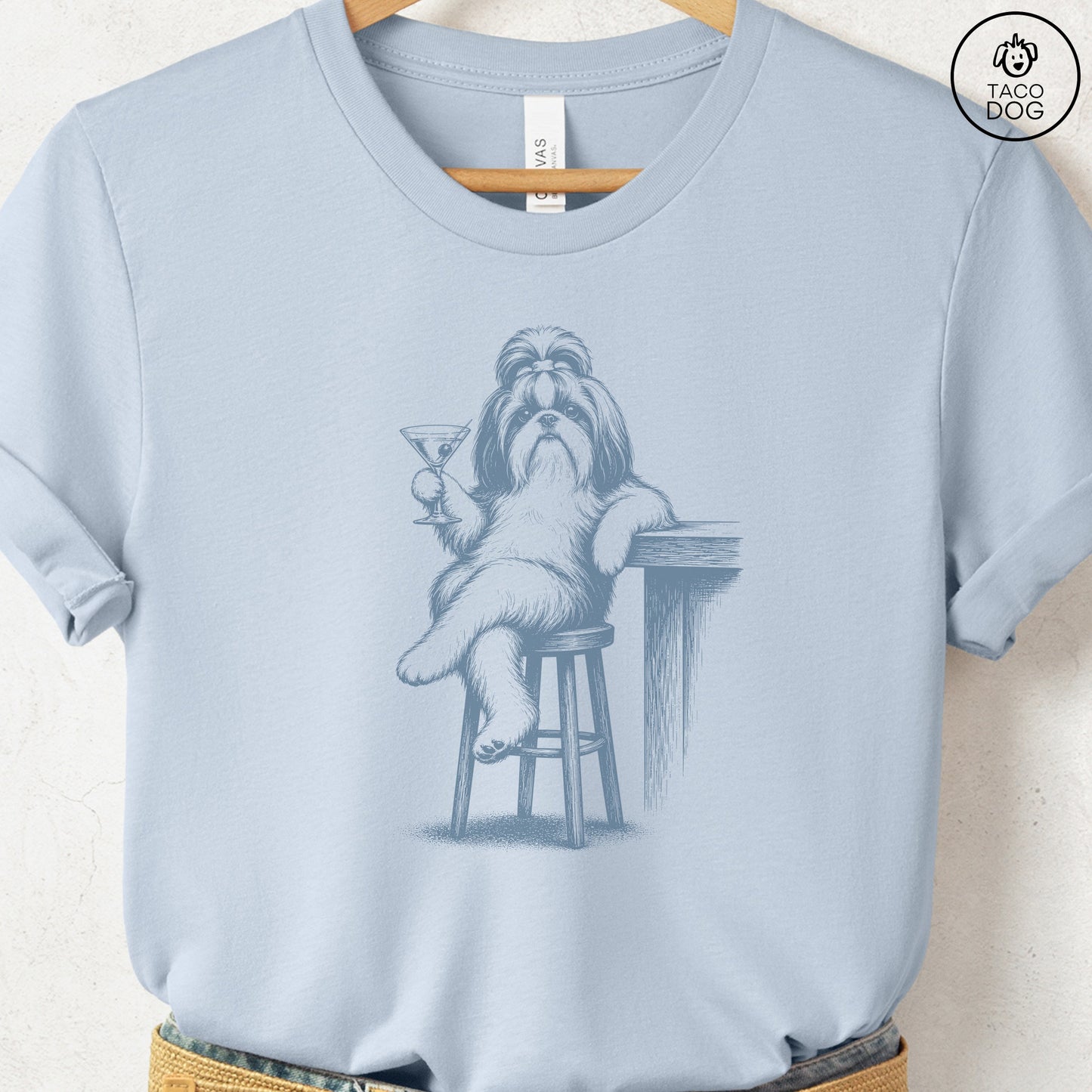 Shih Tzu Martini T-Shirt