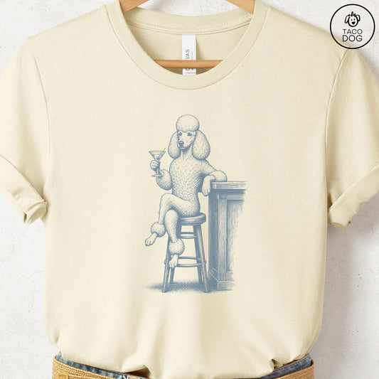 Poodle Martini T-Shirt Taco-Dog
