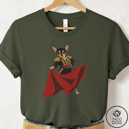 Chihuahua Matador T-Shirt Military Green Taco-Dog
