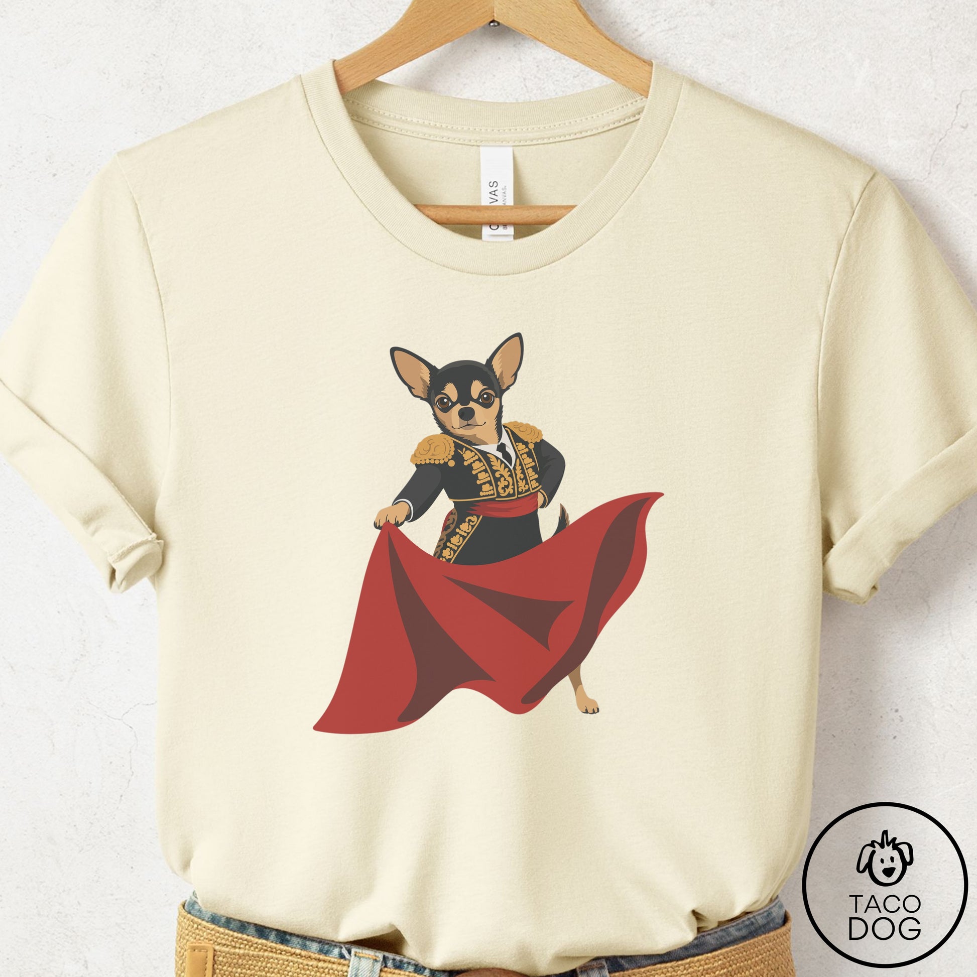 Chihuahua Matador T-Shirt Natural Taco-Dog
