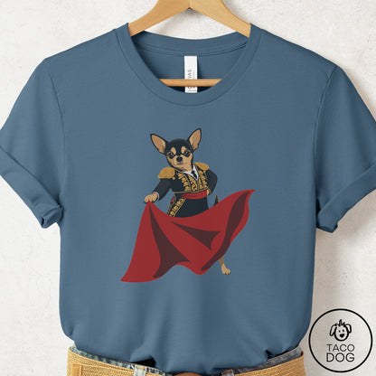 Chihuahua Matador T-Shirt Steel Blue Taco-Dog