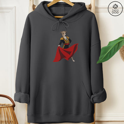 Italian Greyhound Whippet Matador Hoodie Charcoal Taco-Dog
