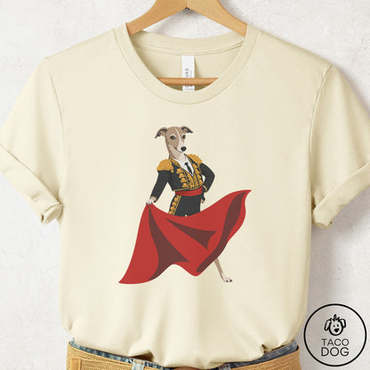 Italian Greyhound Whippet Matador T-Shirt Natural Taco-Dog