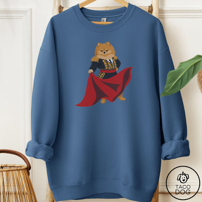 Pomeranian Matador Sweatshirt Indigo Blue Taco-Dog