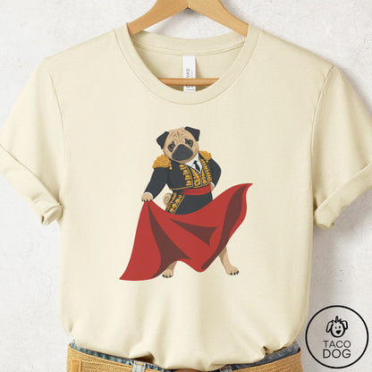 Pug Matador T-Shirt Natural Taco-Dog