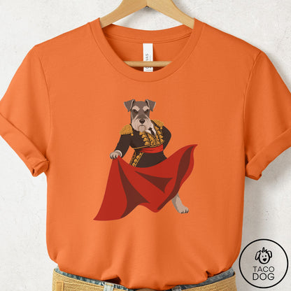 Schnauzer Matador T-Shirt Burnt Orange Taco-Dog