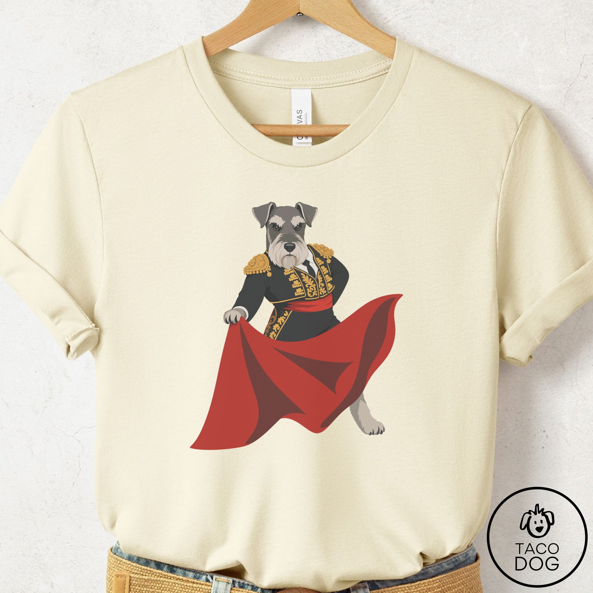 Schnauzer Matador T-Shirt Natural Taco-Dog