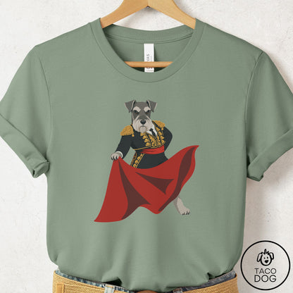 Schnauzer Matador T-Shirt Sage Taco-Dog