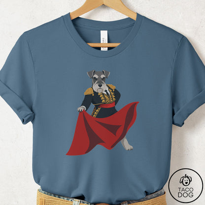 Schnauzer Matador T-Shirt Steel Blue Taco-Dog
