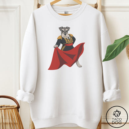 Schnauzer Matador Sweatshirt White Taco-Dog