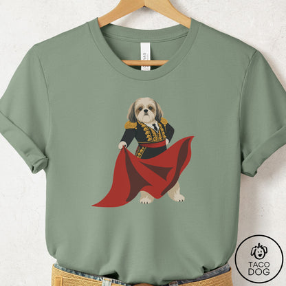 Shih Tzu Matador T-Shirt Sage Taco-Dog