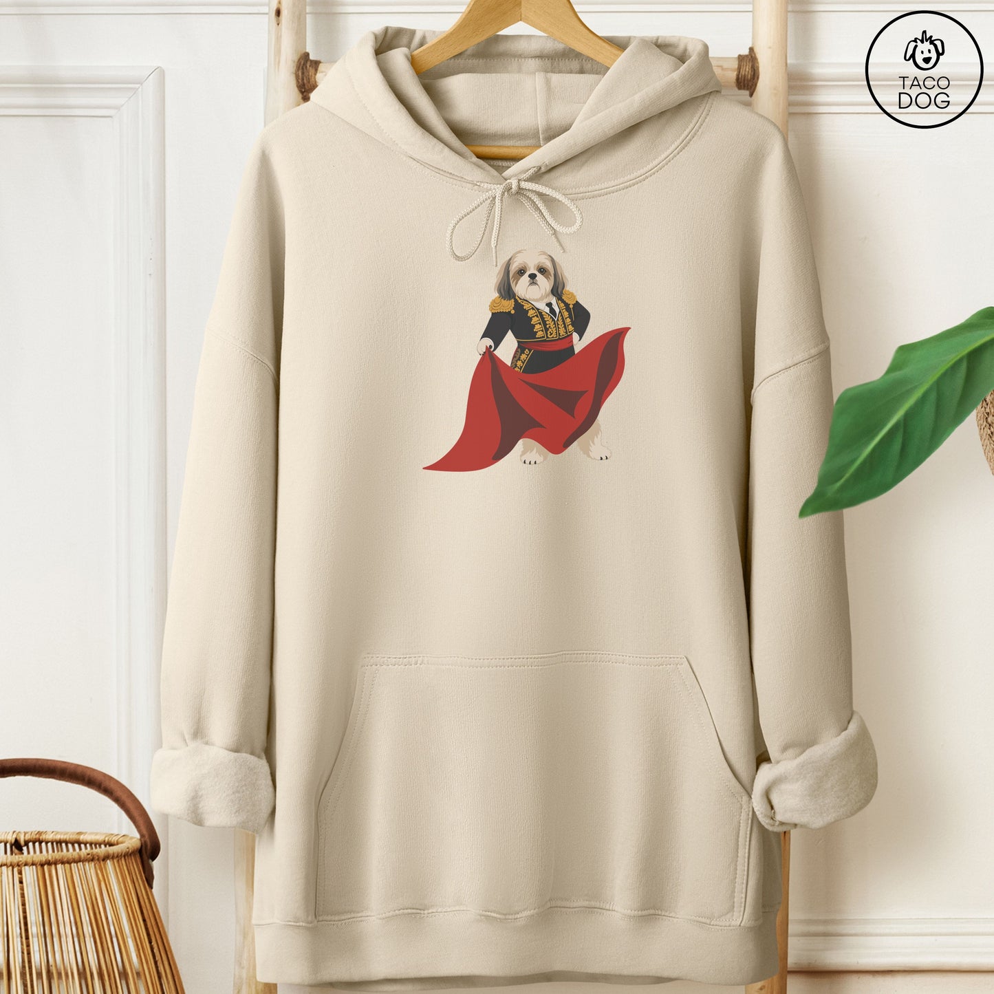 Shih Tzu Matador Hoodie Sand Taco-Dog