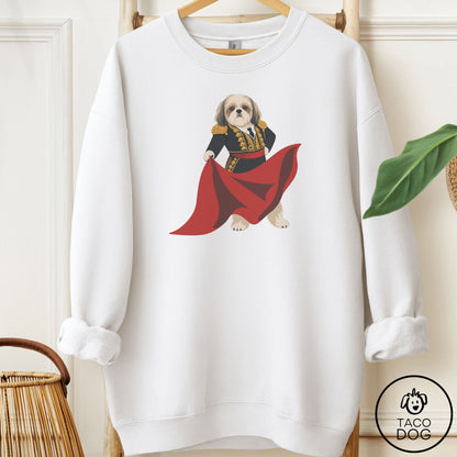 Shih Tzu Matador Sweatshirt White Taco-Dog