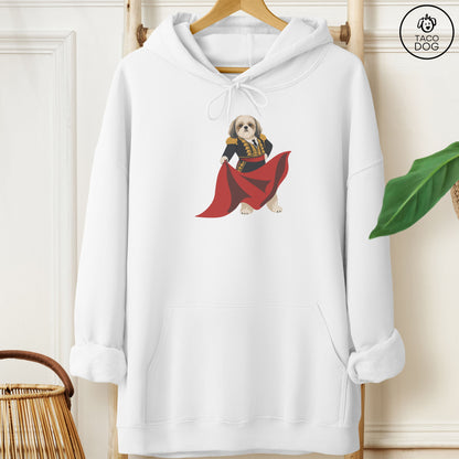 Shih Tzu Matador Hoodie White Taco-Dog