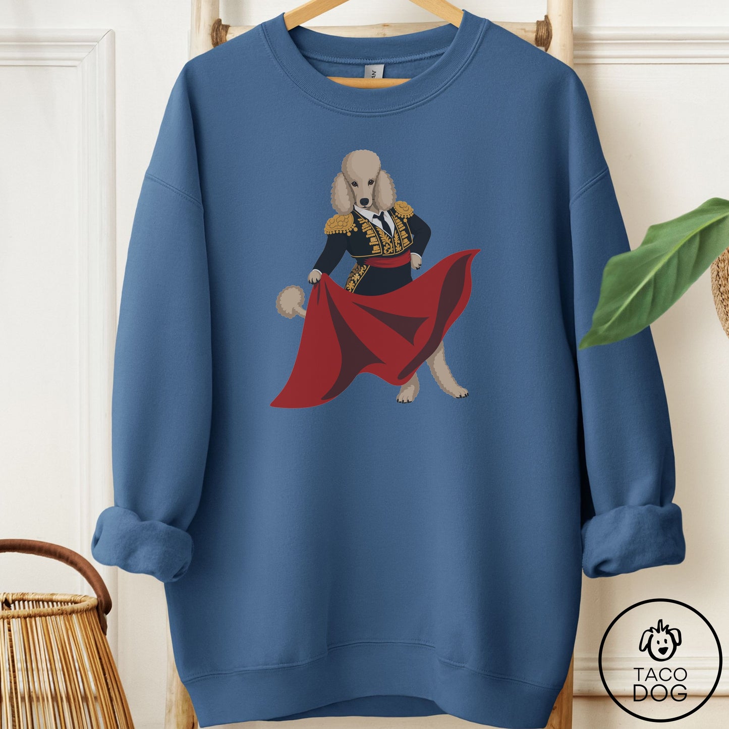 Poodle Matador Sweatshirt Indigo Blue Taco-Dog
