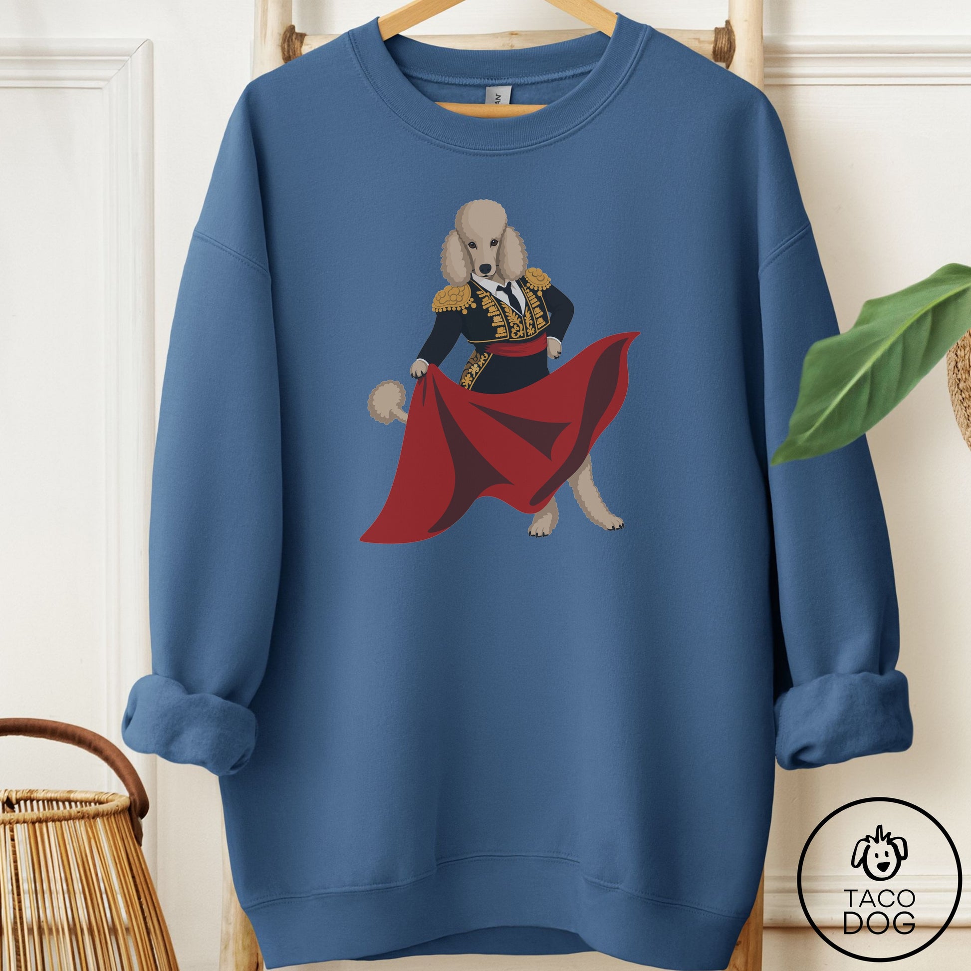 Poodle Matador Sweatshirt Indigo Blue Taco-Dog