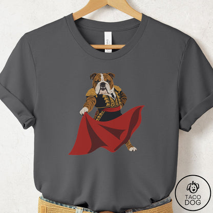 English Bulldog Matador T-Shirt Asphalt Taco-Dog