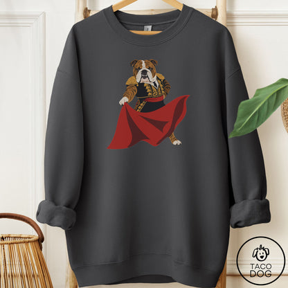 English Bulldog Matador Sweatshirt Charcoal Taco-Dog