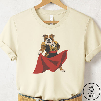 English Bulldog Matador T-Shirt Natural Taco-Dog
